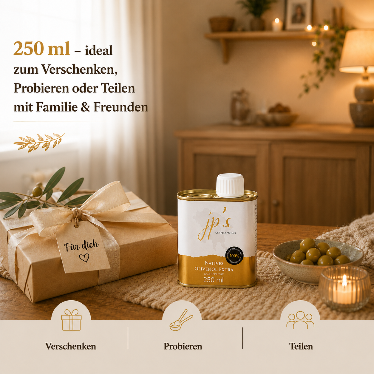 jp's Olivenöl – Familien Paket