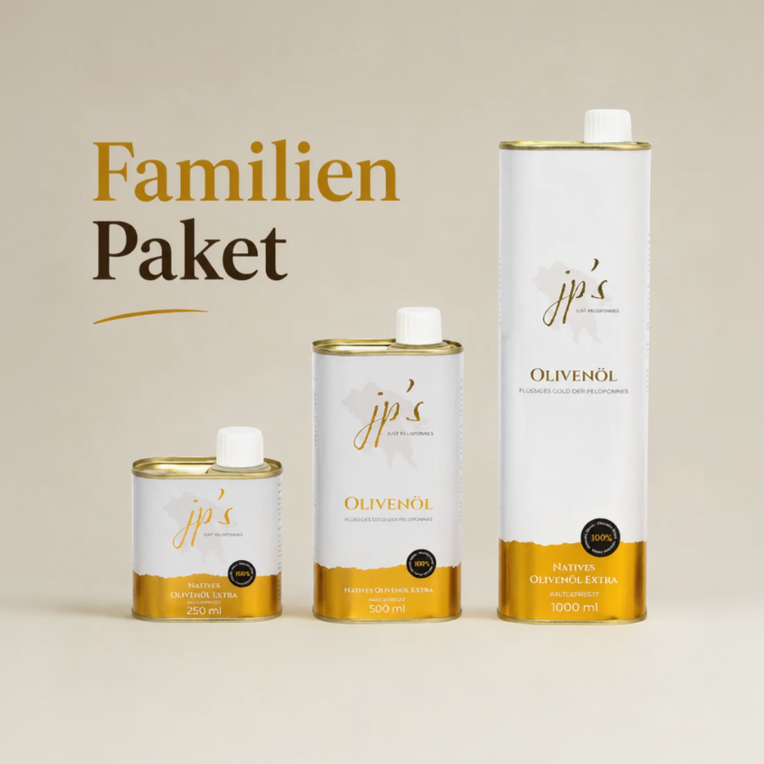 jp's Olivenöl – Familien Paket