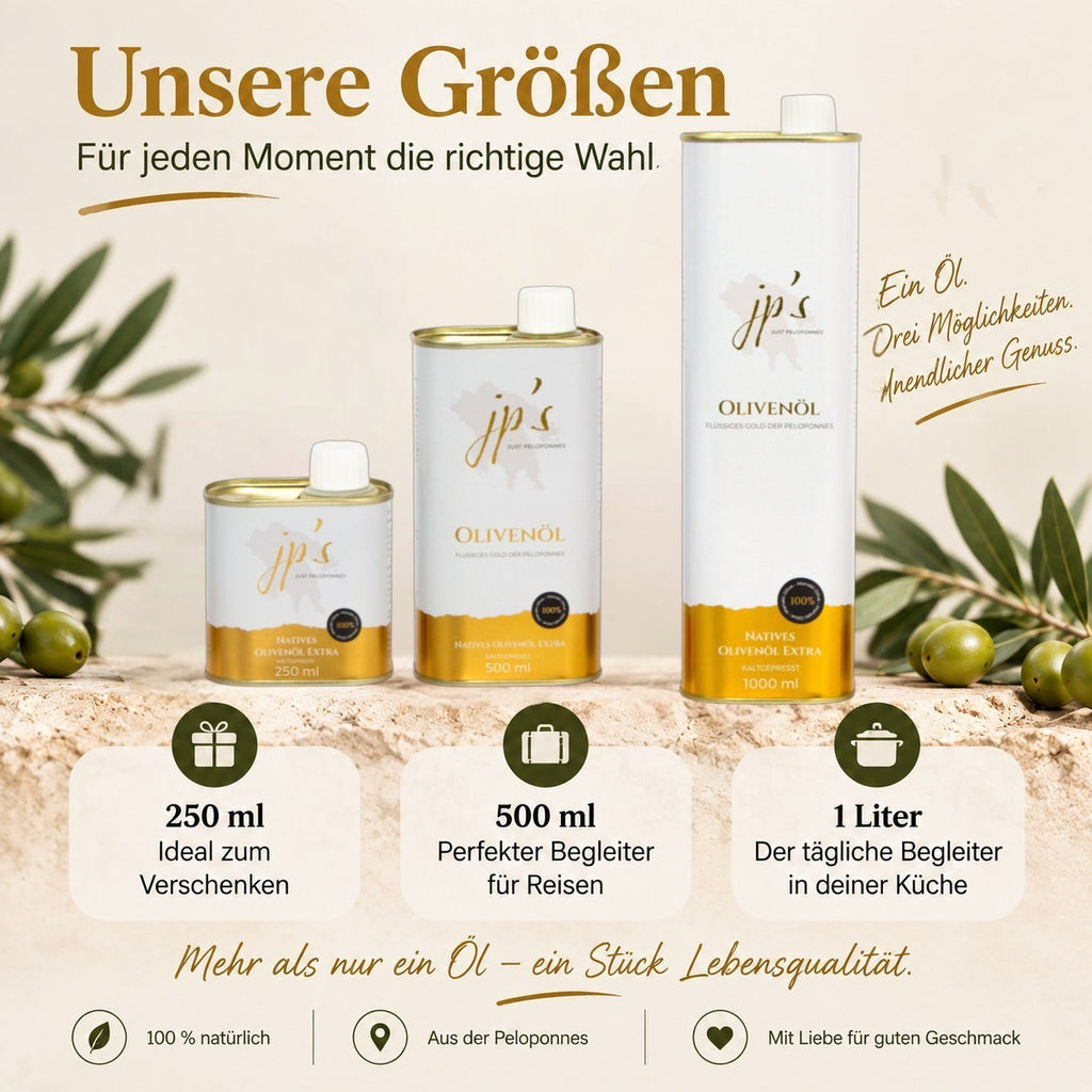 jp's Olivenöl – Familien Paket