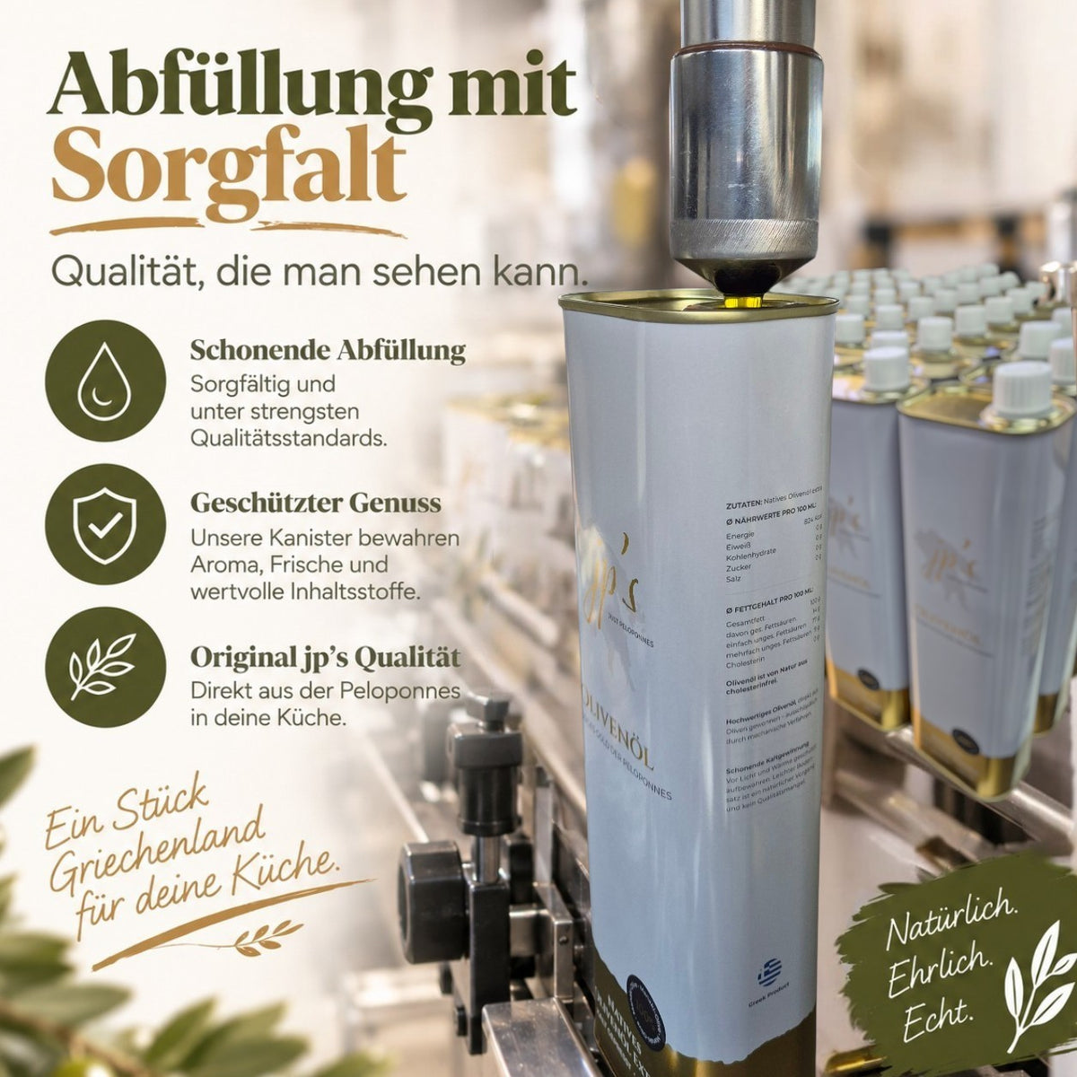 jp's Olivenöl – Familien Paket